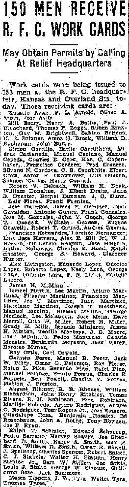 Louis Stoltz receives work relief, El Paso Herald Post, April 13, 1933
