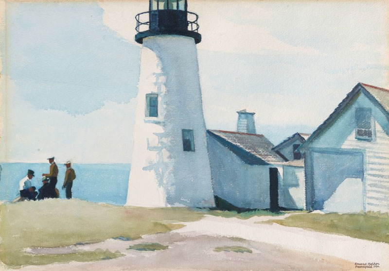 Pemaquid Point Lighthouse, Watercolor by Edward Hopper, 1926