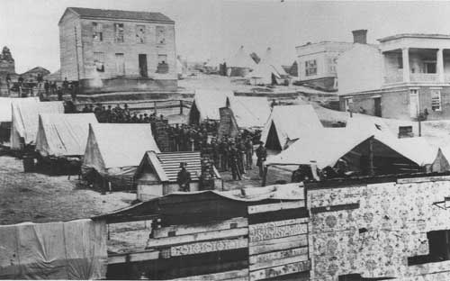 Union army encamped in Chattanooga