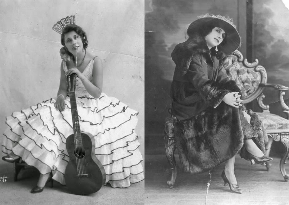 Two silent-era publicity photos of Jovita Garcia Higgins