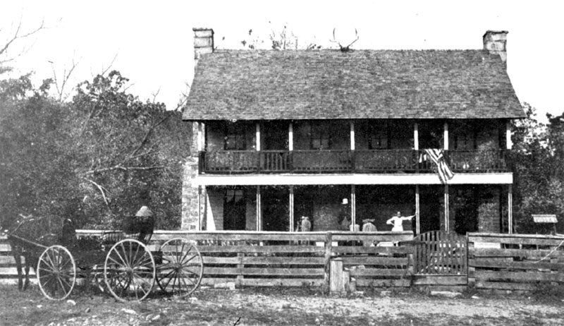Elkhorn tavern, near Pea Ridge (Benton County), site of one of the most important Civil War battles in the state; July 1907. Courtesy of the Shiloh Museum of Ozark History/Bob Besom Collection (S-82-170-51)
